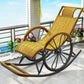 Modern Spindle Rattan Rocking Chair Metal Frame Wheel Handrail Design Rocker Chair Gold Clearhalo 'Chairs & Seating' 'furn' 'furn_rocking_chairs' 'Furniture' 'Living Room Furniture' 'Rocking Chairs' 'rocking_chairs' 6013132