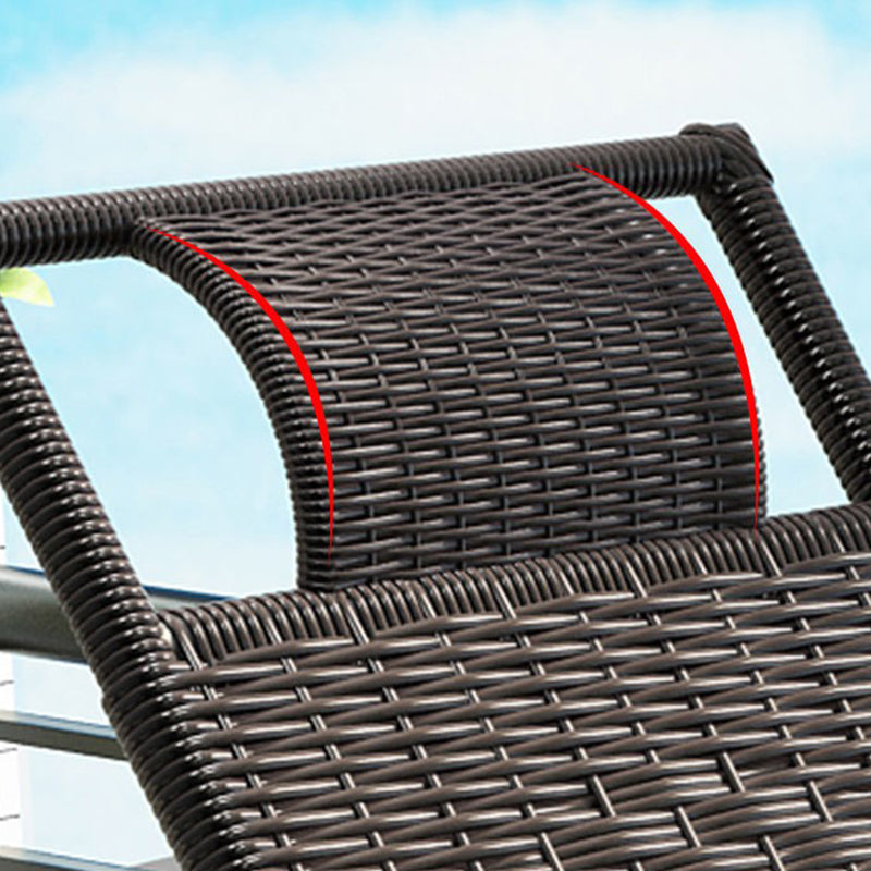 Modern Spindle Rattan Rocking Chair Metal Frame Wheel Handrail Design Rocker Chair Clearhalo 'Chairs & Seating' 'furn' 'furn_rocking_chairs' 'Furniture' 'Living Room Furniture' 'Rocking Chairs' 'rocking_chairs' 6013142