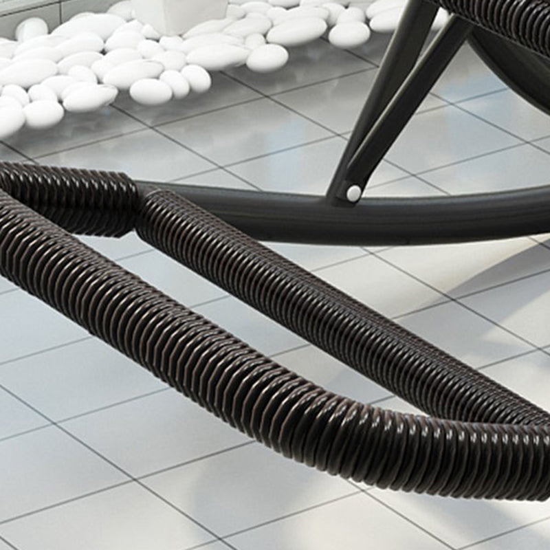 Modern Spindle Rattan Rocking Chair Metal Frame Wheel Handrail Design Rocker Chair Clearhalo 'Chairs & Seating' 'furn' 'furn_rocking_chairs' 'Furniture' 'Living Room Furniture' 'Rocking Chairs' 'rocking_chairs' 6013144