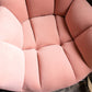 Contemporary Rocker Chair Color Block Tufted Cushions Fabric Living Room Rocker Chair