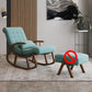 Mid Century Fabric Rocking Chair with Pillow Textured Rocker Chair for Living Room Green Clearhalo 'Chairs & Seating' 'furn' 'furn_rocking_chairs' 'Furniture' 'Living Room Furniture' 'Rocking Chairs' 'rocking_chairs' 6013197