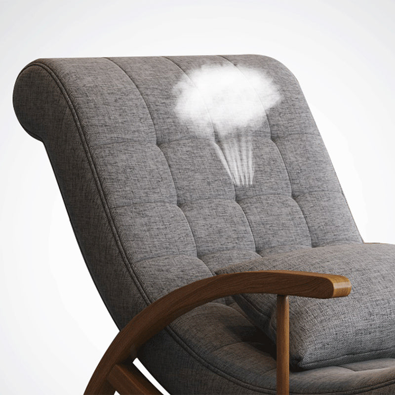 Mid Century Fabric Rocking Chair with Pillow Textured Rocker Chair for Living Room Clearhalo 'Chairs & Seating' 'furn' 'furn_rocking_chairs' 'Furniture' 'Living Room Furniture' 'Rocking Chairs' 'rocking_chairs' 6013202