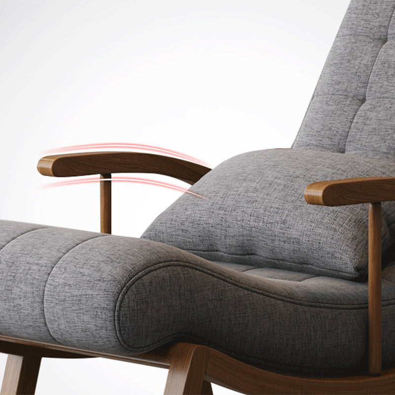 Mid Century Fabric Rocking Chair with Pillow Textured Rocker Chair for Living Room Clearhalo 'Chairs & Seating' 'furn' 'furn_rocking_chairs' 'Furniture' 'Living Room Furniture' 'Rocking Chairs' 'rocking_chairs' 6013204