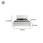 84.65 inch Wide Traditional Panel Bed Solid Wood Bed Frame with Headboard