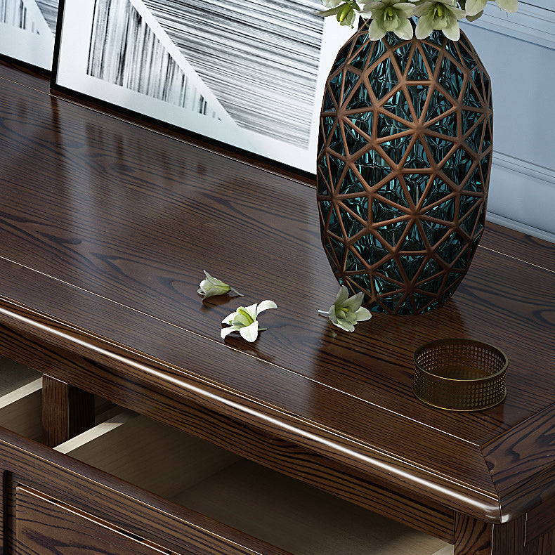 Cofre de acento moderno con 7 cajones y cofre de lana de madera maciza