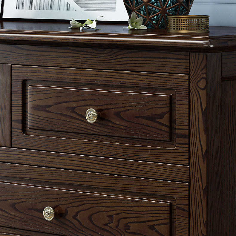 Cofre de acento moderno con 7 cajones y cofre de lana de madera maciza