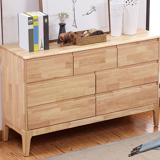 Coffre d'accentuation moderne avec des jambes et des tiroirs naturels