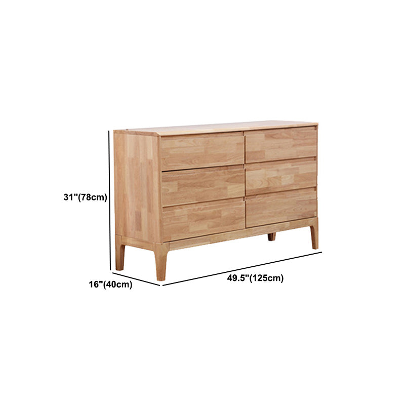 Coffre d'accentuation moderne avec des jambes et des tiroirs naturels