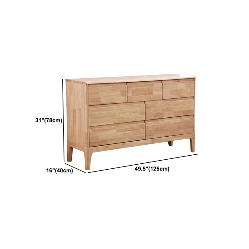 Coffre d'accentuation moderne avec des jambes et des tiroirs naturels