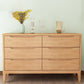 Mid-Century Modern Accent Chest with Straight Legs in Rubberwood Natural 6 Clearhalo 'Cabinets & Chests' 'cabinets_chests' 'furn' 'furn_cabinets_chests' 'Furniture' 'Living Room Furniture' 6013564