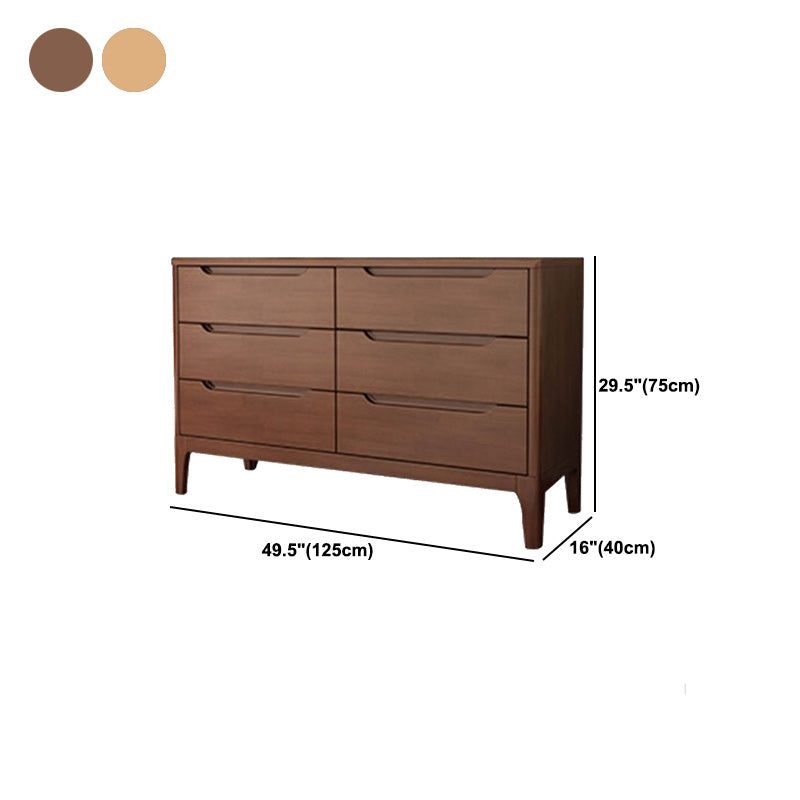 Mid-Century Modern Accent Chest with Straight Legs in Rubberwood Clearhalo 'Cabinets & Chests' 'cabinets_chests' 'furn' 'furn_cabinets_chests' 'Furniture' 'Living Room Furniture' 6013578