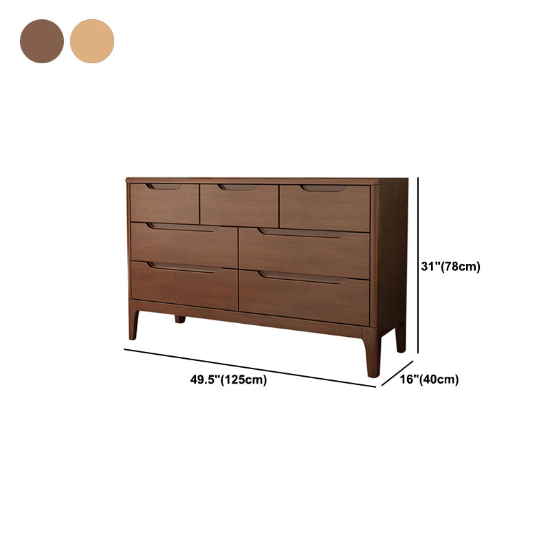 Mid-Century Modern Accent Chest with Straight Legs in Rubberwood Clearhalo 'Cabinets & Chests' 'cabinets_chests' 'furn' 'furn_cabinets_chests' 'Furniture' 'Living Room Furniture' 6013579