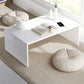 Brown Rectangular Coffee Table Sled Base Wooden Cocktail Table White Clearhalo 'Coffee & Accent Tables' 'Coffee Tables' 'coffee_tables' 'furn' 'furn_coffee_tables' 'Furniture' 'Living Room Furniture' 6013591