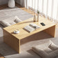 Brown Rectangular Coffee Table Sled Base Wooden Cocktail Table Clearhalo 'Coffee & Accent Tables' 'Coffee Tables' 'coffee_tables' 'furn' 'furn_coffee_tables' 'Furniture' 'Living Room Furniture' 6013593