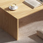 Brown Rectangular Coffee Table Sled Base Wooden Cocktail Table Clearhalo 'Coffee & Accent Tables' 'Coffee Tables' 'coffee_tables' 'furn' 'furn_coffee_tables' 'Furniture' 'Living Room Furniture' 6013597