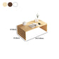 Brown Rectangular Coffee Table Sled Base Wooden Cocktail Table Clearhalo 'Coffee & Accent Tables' 'Coffee Tables' 'coffee_tables' 'furn' 'furn_coffee_tables' 'Furniture' 'Living Room Furniture' 6013604