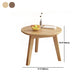Round Solid Wood Coffee Table Nordic 3 Legs Cocktail Table Set
