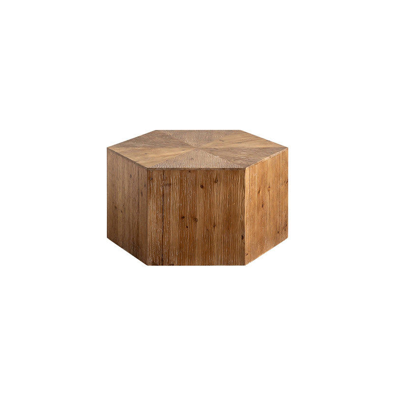 French Country Geometric Wood Coffee Table Distressed Wood Cocktail Table Clearhalo 'Coffee & Accent Tables' 'Coffee Tables' 'coffee_tables' 'furn' 'furn_coffee_tables' 'Furniture' 'Living Room Furniture' 6013643