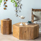 French Country Geometric Wood Coffee Table Distressed Wood Cocktail Table Clearhalo 'Coffee & Accent Tables' 'Coffee Tables' 'coffee_tables' 'furn' 'furn_coffee_tables' 'Furniture' 'Living Room Furniture' 6013649