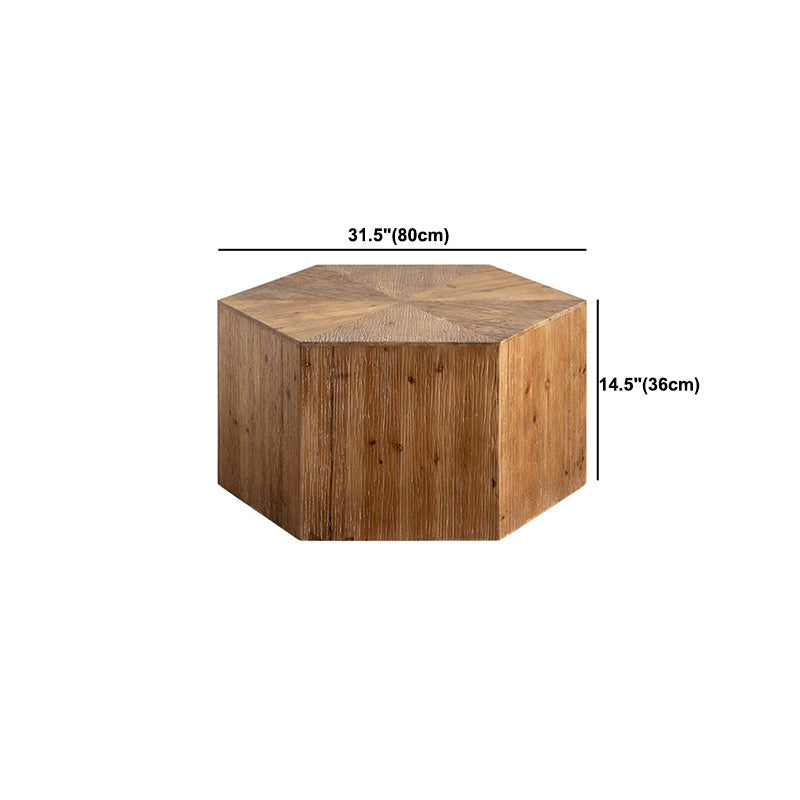 French Country Geometric Wood Coffee Table Distressed Wood Cocktail Table Clearhalo 'Coffee & Accent Tables' 'Coffee Tables' 'coffee_tables' 'furn' 'furn_coffee_tables' 'Furniture' 'Living Room Furniture' 6013655