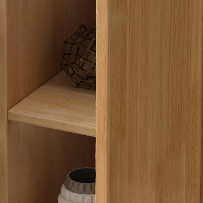 Accento di legno della metà del secolo con porte e 4 cassetti