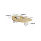 Scandinavian Solid Wood Coffee Table 14.96" H Acrylic Legs Cocktail Table Clearhalo 'Coffee & Accent Tables' 'Coffee Tables' 'coffee_tables' 'furn' 'furn_coffee_tables' 'Furniture' 'Living Room Furniture' 6013698