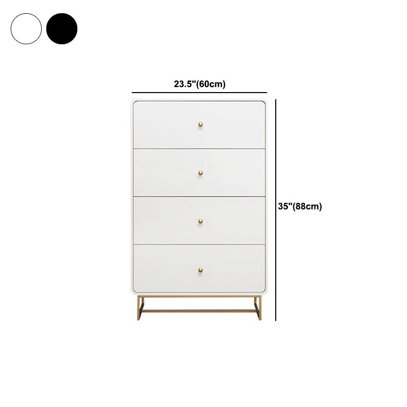 Moderne accentkist met ijzeren basis en massief hout zachte dichte borst