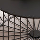 Mid-Century Modern Round Iron Coffee Table Frame Cocktail Table 15.75" H