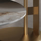 Luxurious Round Stone Coffee Table Set Pedestal Dia 31.5" Cocktail Table Clearhalo 'Coffee & Accent Tables' 'Coffee Tables' 'coffee_tables' 'furn' 'furn_coffee_tables' 'Furniture' 'Living Room Furniture' 6013910