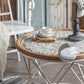 Frame French Country Round Coffee Table Distressed Wood Cocktail Table Clearhalo 'Coffee & Accent Tables' 'Coffee Tables' 'coffee_tables' 'furn' 'furn_coffee_tables' 'Furniture' 'Living Room Furniture' 6013939