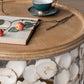 Drum Shaped Coffee Table French Country Distressed Wood Cocktail Table Clearhalo 'Coffee & Accent Tables' 'Coffee Tables' 'coffee_tables' 'furn' 'furn_coffee_tables' 'Furniture' 'Living Room Furniture' 6013973