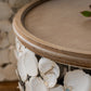 Drum Shaped Coffee Table French Country Distressed Wood Cocktail Table Clearhalo 'Coffee & Accent Tables' 'Coffee Tables' 'coffee_tables' 'furn' 'furn_coffee_tables' 'Furniture' 'Living Room Furniture' 6013974
