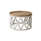 Drum Shaped Coffee Table French Country Distressed Wood Cocktail Table 47.2"L x 47.2"W x 32.7"H Clearhalo 'Coffee & Accent Tables' 'Coffee Tables' 'coffee_tables' 'furn' 'furn_coffee_tables' 'Furniture' 'Living Room Furniture' 6013981