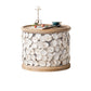 Drum Shaped Coffee Table French Country Distressed Wood Cocktail Table Clearhalo 'Coffee & Accent Tables' 'Coffee Tables' 'coffee_tables' 'furn' 'furn_coffee_tables' 'Furniture' 'Living Room Furniture' 6013982