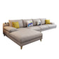 Linnen slipcovered sectional flard arm sectional met opslag