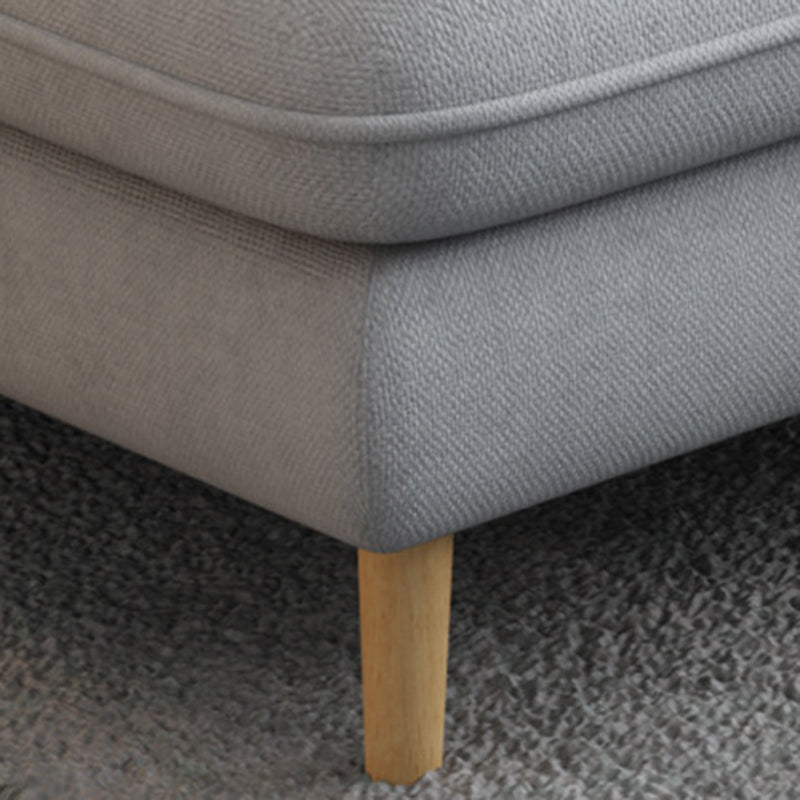 Oreiller en tissu dos sectionnel bras d'évasion des bras avec accents de bois