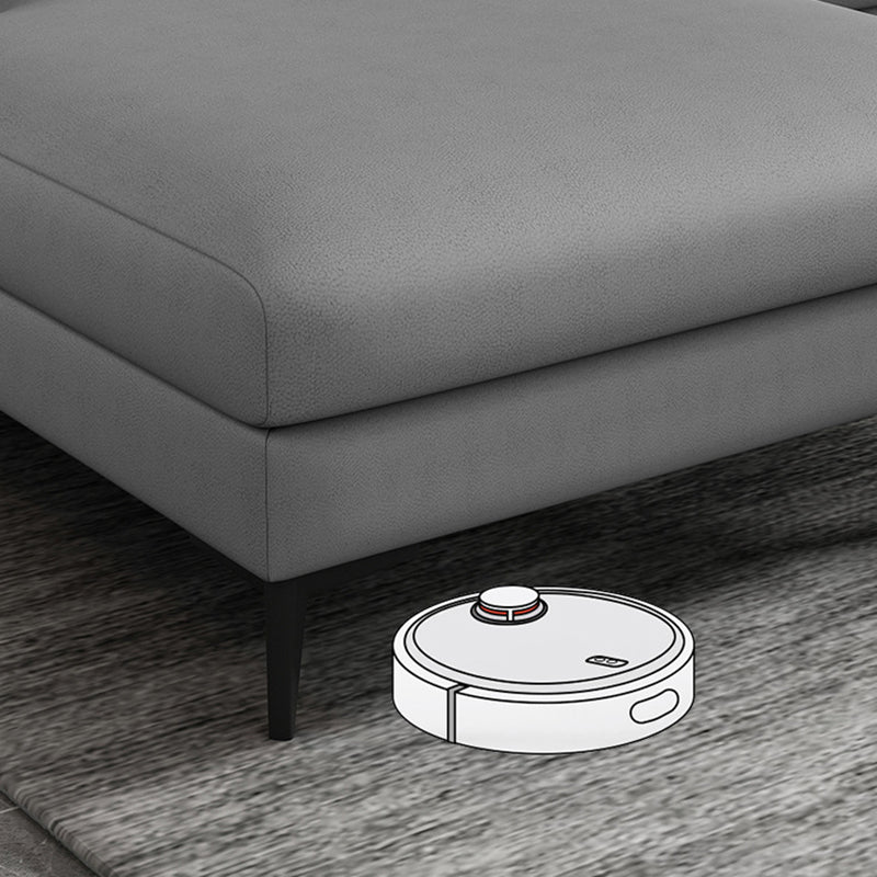 Oreiller sectionnel de bras carré gris dos moderne sectionnelle de 4 places