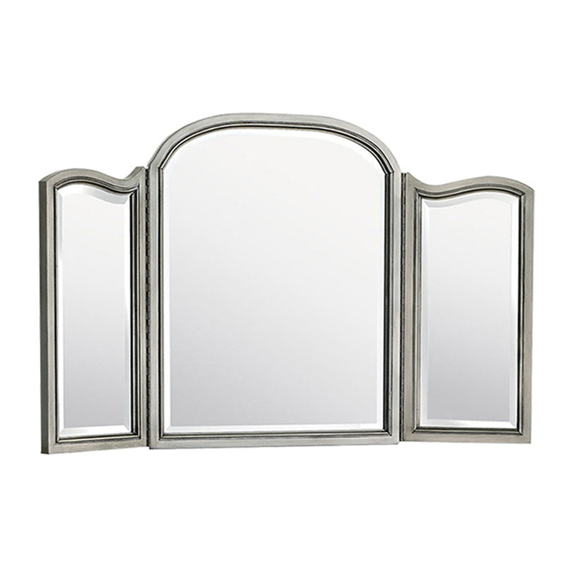 3つの収納引き出し付きスリバーバニティセットガラスメイクアップバニティ、17.71 "幅