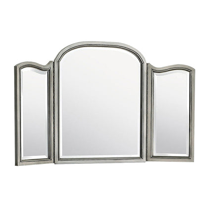 3つの収納引き出し付きスリバーバニティセットガラスメイクアップバニティ、17.71 "幅