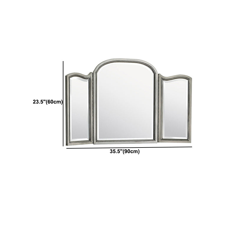 3つの収納引き出し付きスリバーバニティセットガラスメイクアップバニティ、17.71 "幅