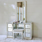 Sliver Glass Vanity Set 15.74" Wide Make-up Vanity with 6 Storage Drawers Clearhalo 'Bedroom Furniture' 'furn' 'furn_makeup_vanities' 'Furniture' 'Makeup Vanities' 'makeup_vanities' 6014171