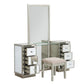 Sliver Glass Vanity Set 15.74" Wide Make-up Vanity with 6 Storage Drawers Clearhalo 'Bedroom Furniture' 'furn' 'furn_makeup_vanities' 'Furniture' 'Makeup Vanities' 'makeup_vanities' 6014173