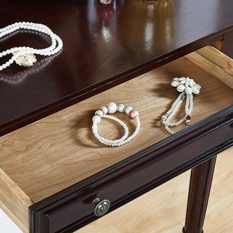 Eiken ijdelheid set make-up 15,74 "brede ijdelheid met lade en spiegel