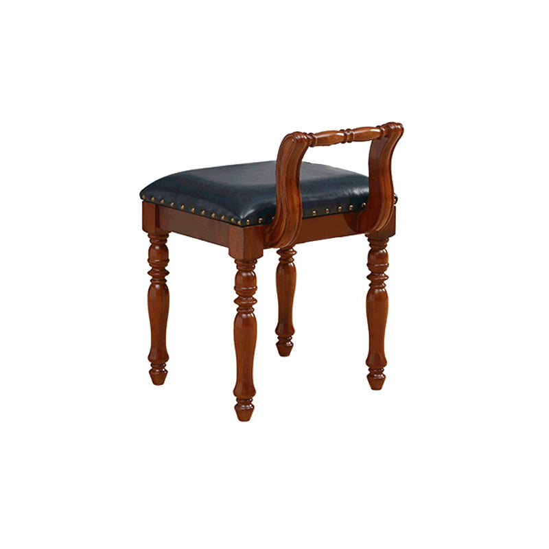 19.68" Wide Rubberwood Vanity Set Make-up Vanity with Drawer and Mirror