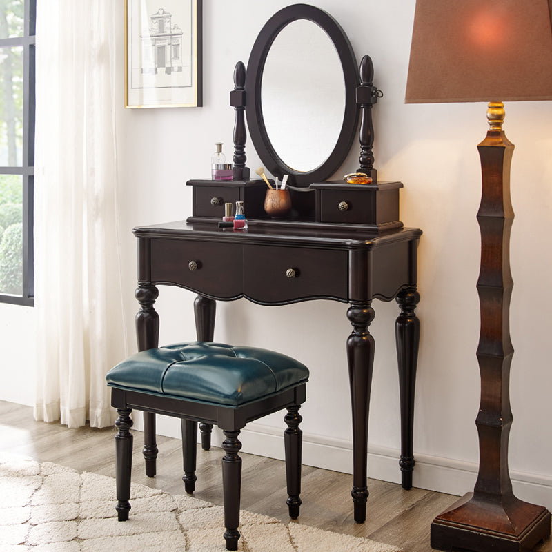 15,74 "set di vanità di betulla larga con vanità per il trucco delle feci con cassetto e specchio