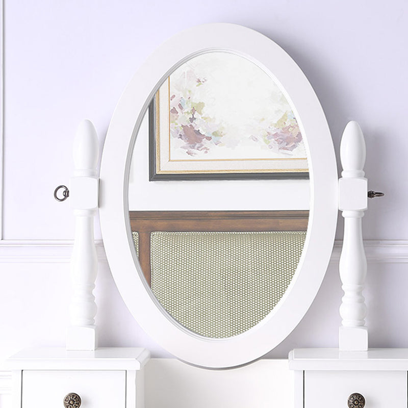 15,74 "set di vanità di betulla larga con vanità per il trucco delle feci con cassetto e specchio