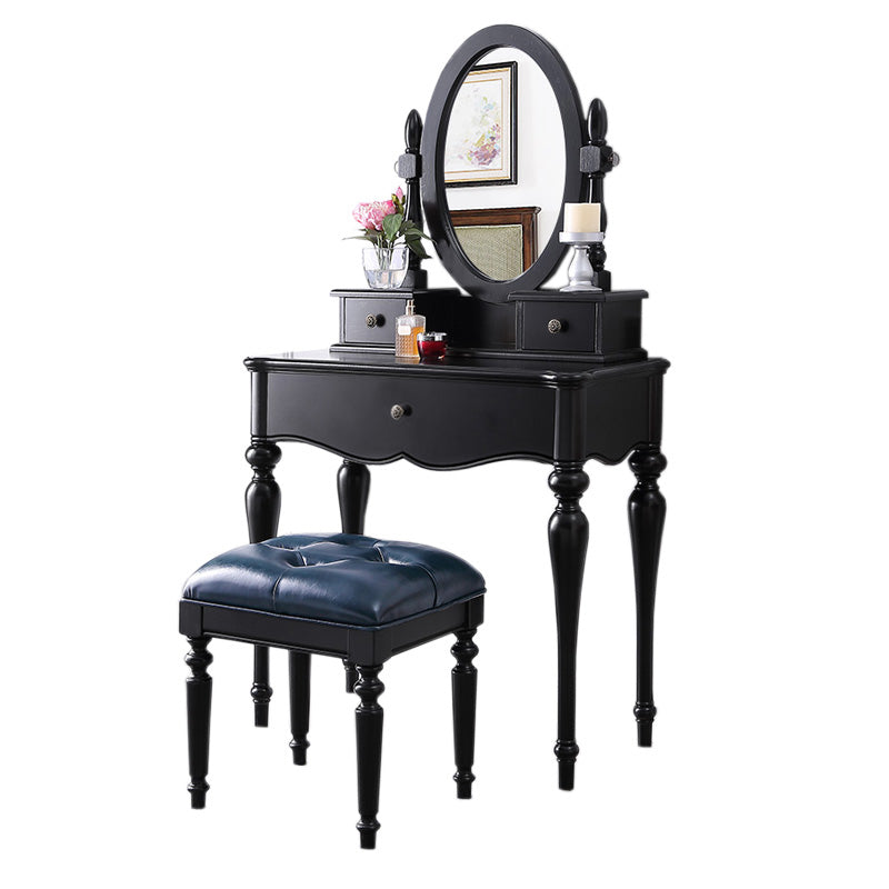 15,74 "set di vanità di betulla larga con vanità per il trucco delle feci con cassetto e specchio