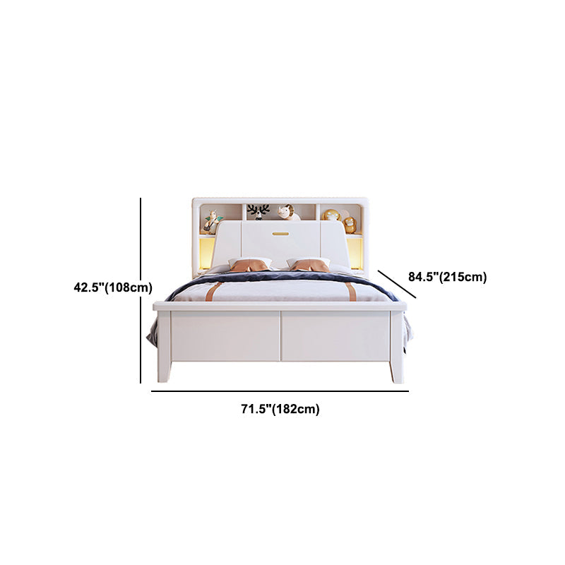 Moderne Holzstandard -Bettbuchhandel enthalten Bettenrahmen mit Kopfteil