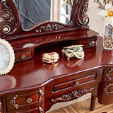 Vanity di rovere marrone set 64,96 "di alta vanità con cassetto e specchio