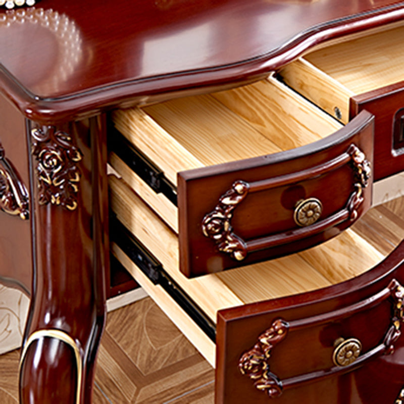 Vanity di rovere marrone set 64,96 "di alta vanità con cassetto e specchio